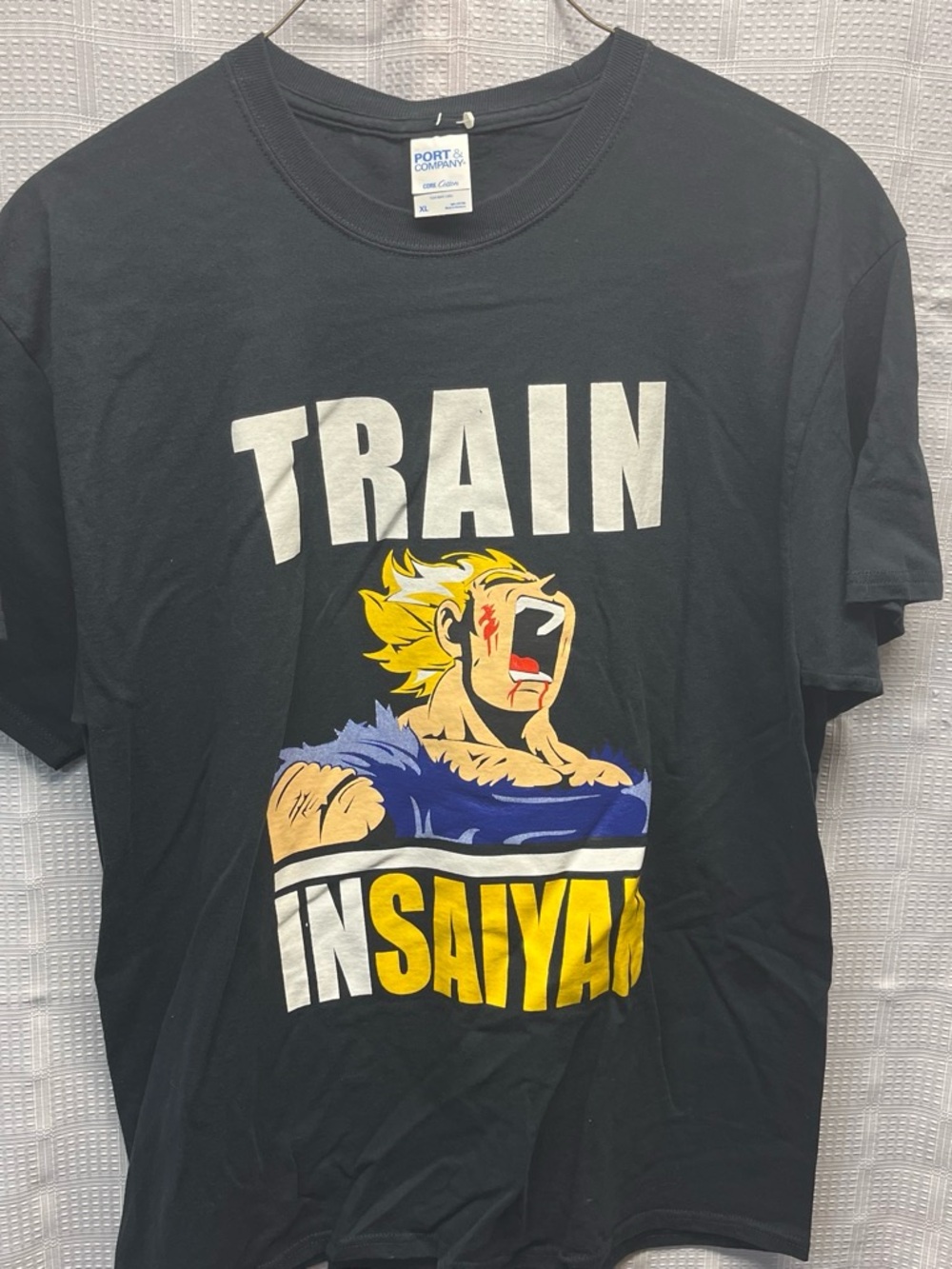 Men's Black 'Train in Saiyan' Graphic Tee